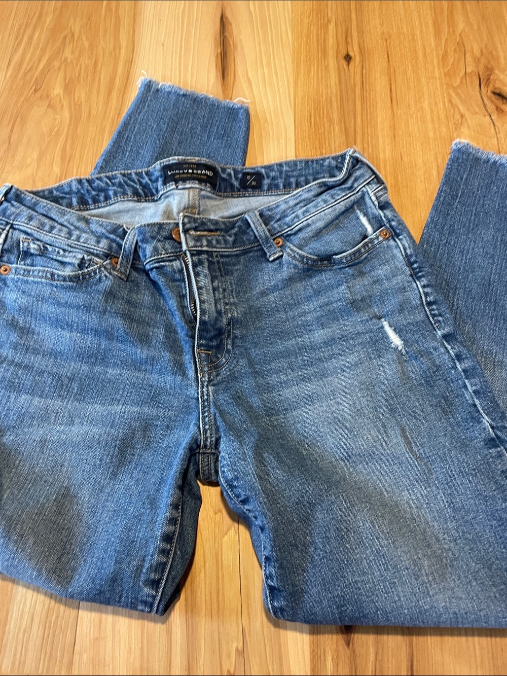 Lucky Brand Women's Medium Blue Cropped Ankle Jeans